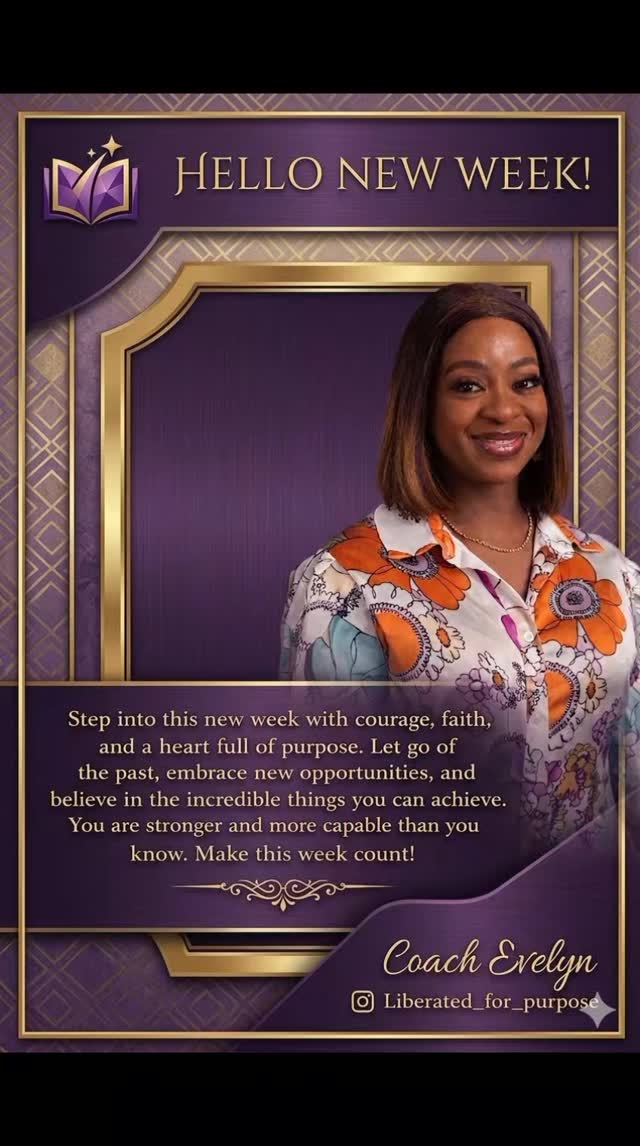 This is your reminder:
You are not stepping into this week empty… you are stepping in with PURPOSE, STRENGTH, & GRACE.
No fear. No doubt. No holding back.
Everything you need is already within you.
Go and dominate your week.

What are you believing God for this week?
Drop it in the comments 👇🏾
 
#NewWeek #MondayMotivation #PurposeDriven #WalkInPurpose #faithoverfear🙏