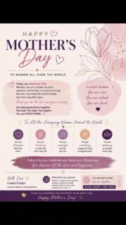 Happy Mother’s Day to every woman around the world 💐💜

Today, we celebrate more than titles.
We celebrate love.
We celebrate sacrifice.
We celebrate strength, grace, resilience, and the countless ways women show up every single day.

To the mothers by birth, by prayer, by mentorship, by care, and by love, thank you.
Your presence shapes lives more than you know.

And to every woman quietly carrying pain while still pouring into others…
you are seen.
You are appreciated.
You are deeply valued.

May today remind you that you deserve the same love, kindness, and care you so freely give to everyone else.

Keep shining. Keep healing. Keep becoming. 🌿✨

Tag a strong woman who deserves to be celebrated today 💜.

#HappyMothersDay #WomenEmpowerment #CelebrateWomen #HealingJourney #StrongWomen MothersDay2026